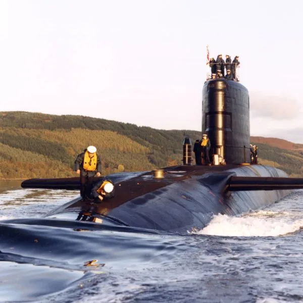 HMS Resolution underway