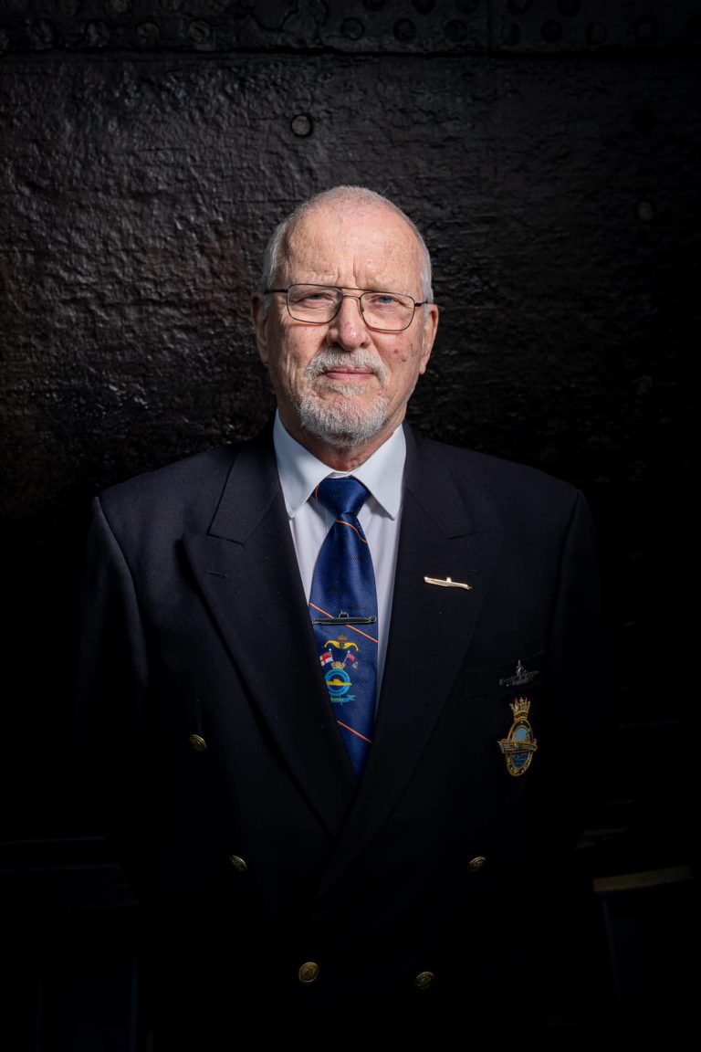 Portrait of David 'Knocker' White by Julian Winslow for Submariners' Stories Oral History project