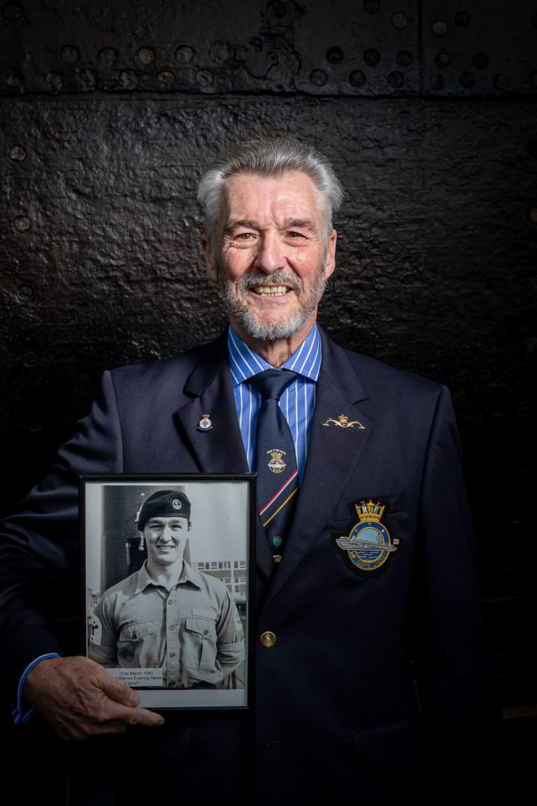 Portrait of Ian 'Pony' Moore by Julian Winslow for Submariners' Stories Oral History project