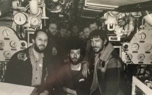 HMS Odin - Engine room crew (after a long patrol) 1981 - Brian Wood