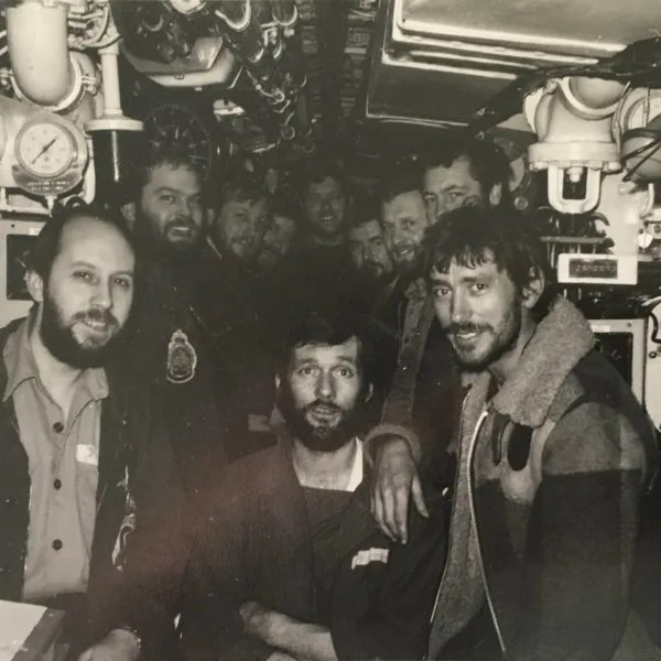 HMS Odin - Engine room crew (after a long patrol) 1981 - Brian Wood