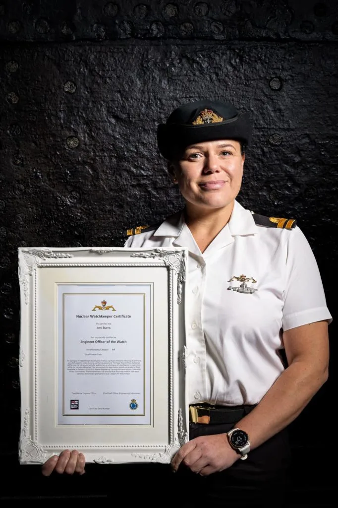 Portrait of Lieutenant Ami Burns by Julian Winslow for Submariners' Stories Oral History project
