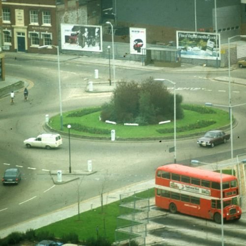 1027 Gosport Town Centre Ferry Gardens Roundabout 1975 - Gosport Society
