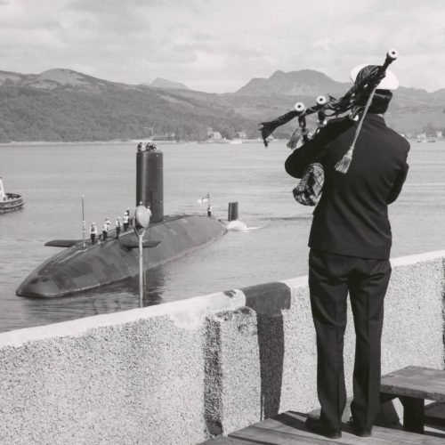 17 - Churchill coming alongside at Faslane - No Neg