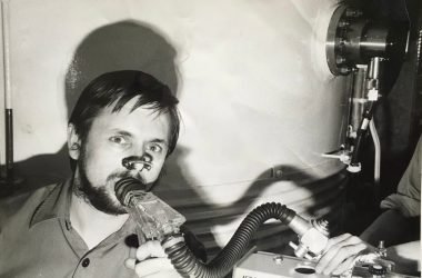 Colin Hamilton Testing for carbon dioxide on board HMSM Renoun port crew 1970 Colin Hamilton Testing for carbon dioxide on board HMSM Renoun port crew 1970