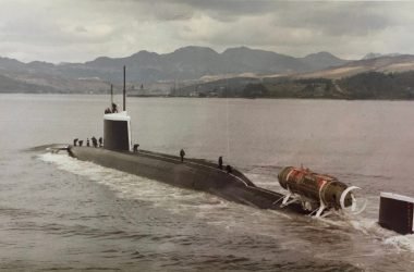 DSRV-2 Avalon attached to UK submarine HMS Repulse May 1979 - Brian Wood