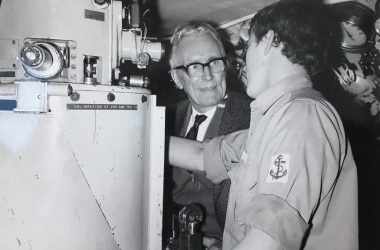 Families day, HMS Porpoise C. 1973 – My Dad with the Captain (Lt Cdr Jim Taylor) Families day, HMS Porpoise C. 1973 - My Dad with the Captain (Lt Cdr Jim Taylor)