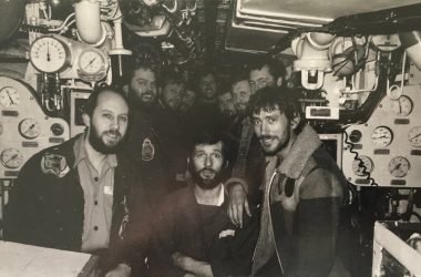 HMS Odin - Engine room crew (after a long patrol) 1981 - Brian Wood