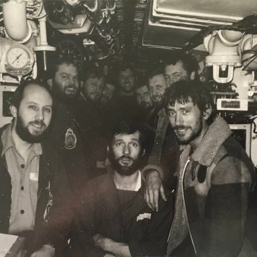 HMS Odin - Engine room crew (after a long patrol) 1981 - Brian Wood