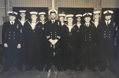 Supply and catering staff of HMS Renown (Stbd crew) c.1983. I'm far left - David White