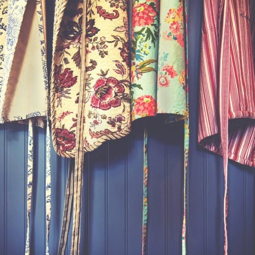 aprons hanging up